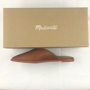 Madewell mules in English saddle NWTS